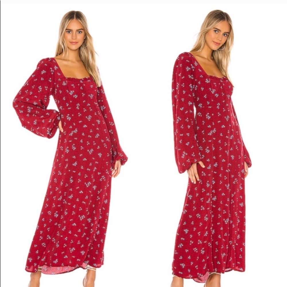 Free people lris  floral midi dress